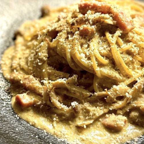 蟹味噌のパスタ