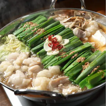 [All-you-can-eat Motsu-nabe] 19 dishes with 3 hours of all-you-can-drink “Tori Monogatari Hotpot All-you-can-drink course” [3,480 yen]