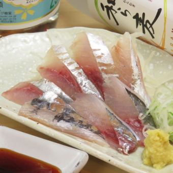 Horse mackerel sashimi