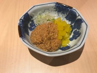 納豆たくあん