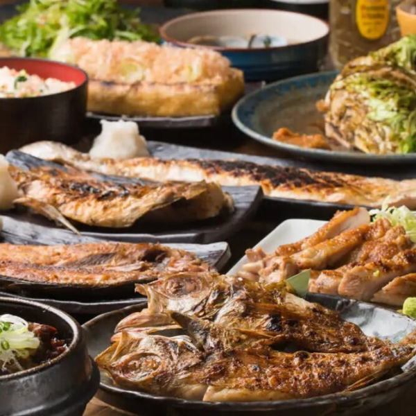 [2.5H All-you-can-drink] Enjoy charcoal-grilled Daisen chicken and fresh fish! <8 dishes in total> Affordable plan 4,380 yen ⇒ 3,280 yen