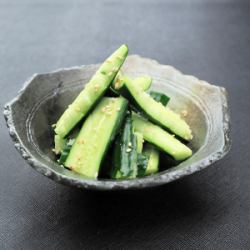 Sautéed cucumber with choregi