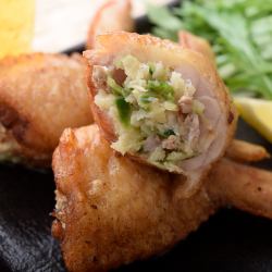 Chicken skin dumplings