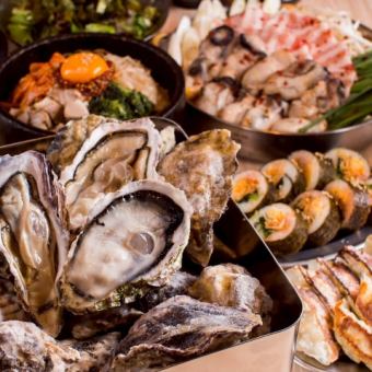 12/11まで【食べ飲み放題】●牡蠣好き必見!!●カンカン焼き含む40品食べ飲み放題★3980→3500円