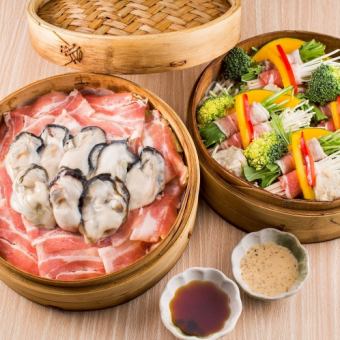 【食べ飲み放題☆180分】ソフドリ飲み放題●日~木限定●牡蠣付蒸しサムギョプサル等50品★2200円