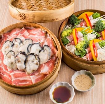 【食べ飲み放題☆180分】ソフドリ飲み放題●日~木限定●牡蠣付蒸しサムギョプサル等50品★2200円