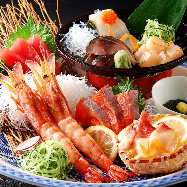 旬の海鮮を使用した刺身が自慢！
