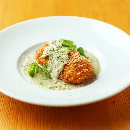 Crab cream croquettes with rich crab miso sauce