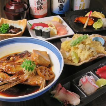 2 hours all-you-can-drink [Four Seasons Kaiseki Course] 5,000 yen *One plate per person