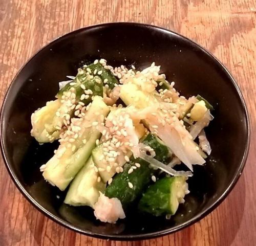 胡瓜の梅水晶和え