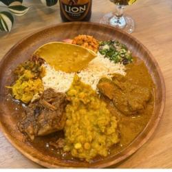 Mini curry plate for the final dish