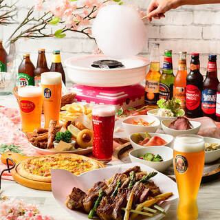 世界套餐【德國】2小時暢飲5種海外生啤酒!烤香腸、名產冰啤酒等共6道菜品
