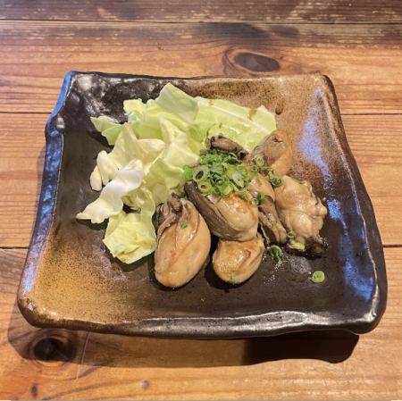 牡蠣の鉄板焼き(醤油バター)