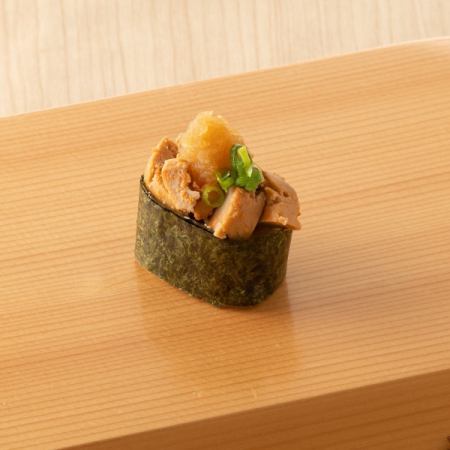 季節の軍艦　あんきも軍艦　おろしポン酢　1貫