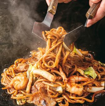 [ソース]ミックス焼そば (豚、イカ、エビ)