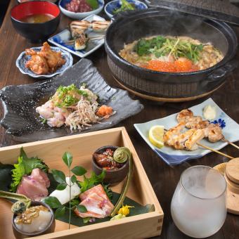お造り5種盛や焼き魚、釜飯など◆全7品6000円(税込)
