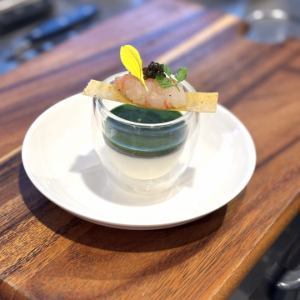 17.ズワイ蟹と甘エビのブランマンジェ