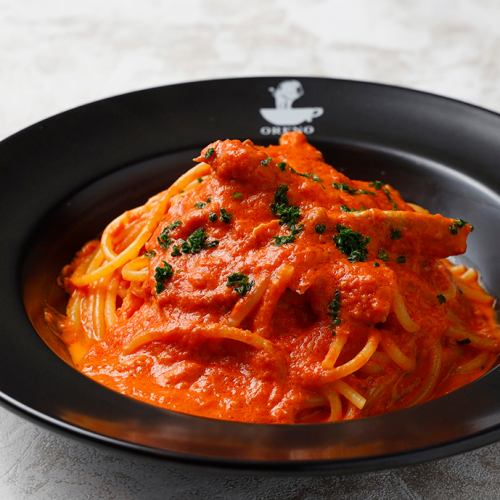 渡り蟹のトマトクリームソース