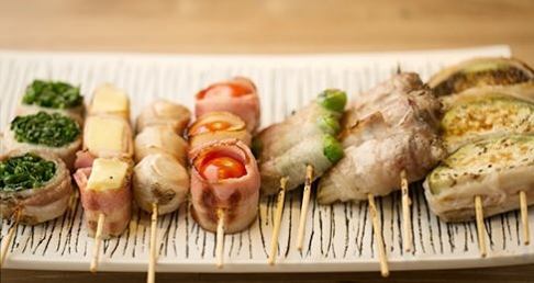 博多野菜巻き串◎