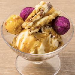 Sweet potato, honey, and ice cream