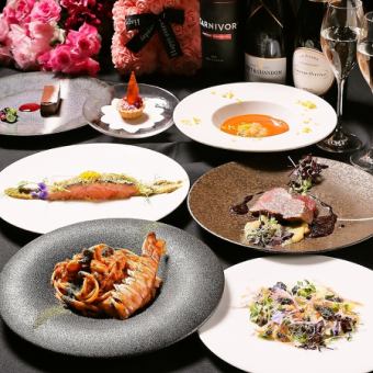 12/24・25《Xmas 코스 2025》오마르 새우나 센다이 와규 스테이크 등 식재료에 구애된 전 9품◇17500엔