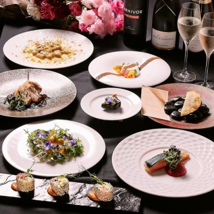 【僅限週末及假日】低溫烤豬肉、鮭魚米庫特等9道菜「歡樂套餐」 5,500日圓 1/4起售