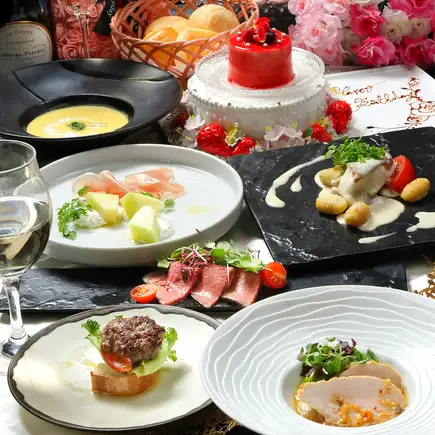 【月~金祝前】茶美豚のロースト、真鯛エチュベ、本日のアミューズ等全9品《Merryコース》5500円