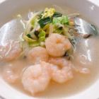 色々野菜と小エビの塩味湯麺