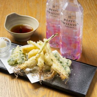 Sashimi platter, tempura and 10 other dishes + all-you-can-drink Yebisu draft beer and other drinks [Umezono Course] 5,500 yen