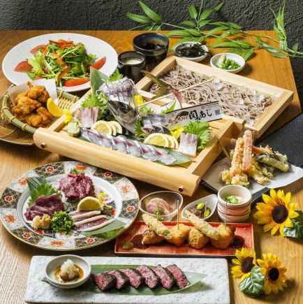 Sashimi, horse sashimi, wagyu beef and 12 other dishes + all-you-can-drink [Banri Course] 7,000 yen