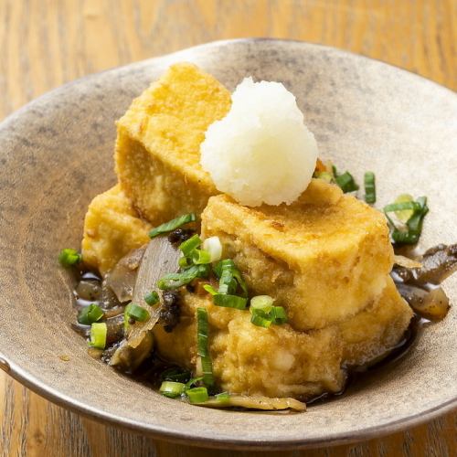 Deep-fried tofu with Oita Wagyu beef broth