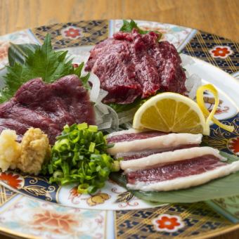 3 kinds of horse meat sashimi delivered directly from Kumamoto
