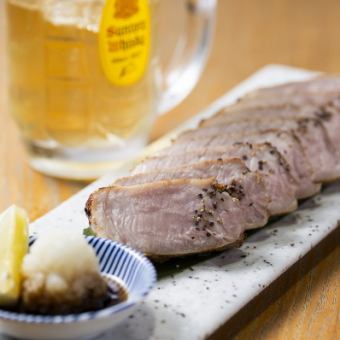 Thick-sliced grilled pork loin