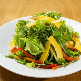 Oita Prefecture frills and hot spring paprika leaf salad