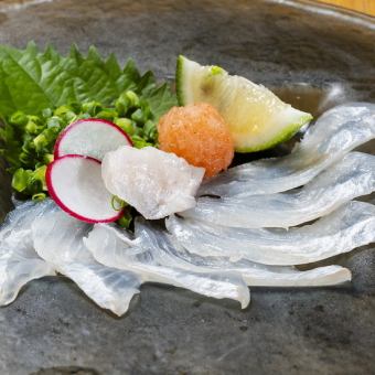 Kabosu flounder sashimi