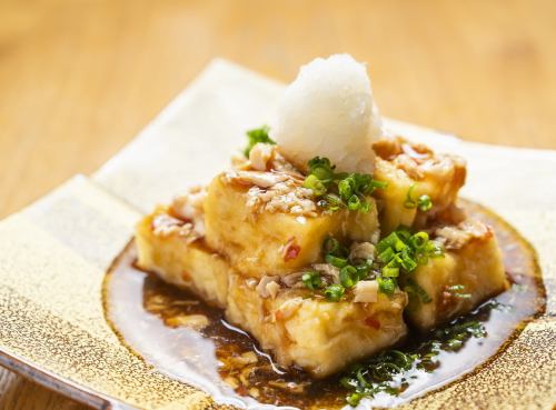 揚げ出し豆富　別府桜温泉水のお出し　