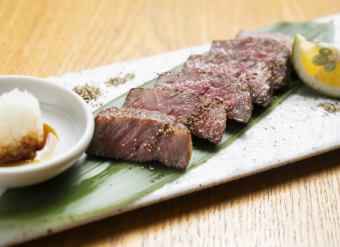 오이타 와규의 이치보 스테이크 향모 식초