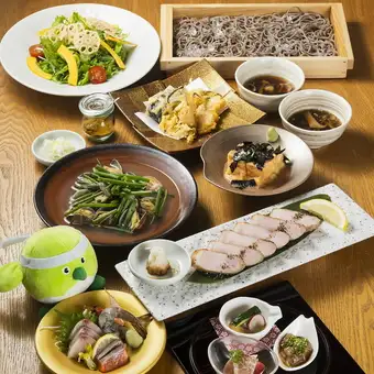 [Umezono] Assorted Sashimi, Tempura, and 10 other dishes + All-you-can-drink including Yebisu draft beer course
