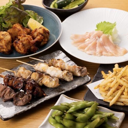 【雞肉無限量套餐】雞肉份量充足！可盡情享受「日比鳥鳥」的套餐☆附2小時無限暢飲