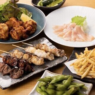 用了很多雞肉！每天享用雞肉【雞肉無限量暢吃套餐】2小時無限量暢飲10道菜4500日元→3500日元（含稅）