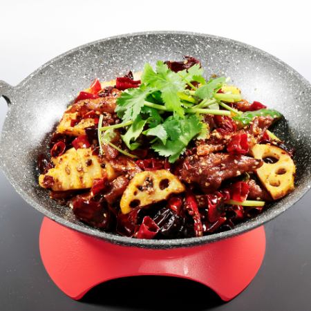 Sichuan soupless hotpot with pork tripe