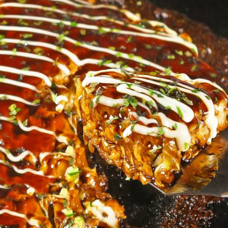 Highly satisfying okonomiyaki and teppanyaki dishes! Yakisoba also available!