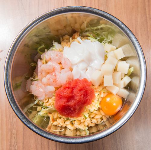 [<Okonomiyaki mix special] Seafood mixed egg
