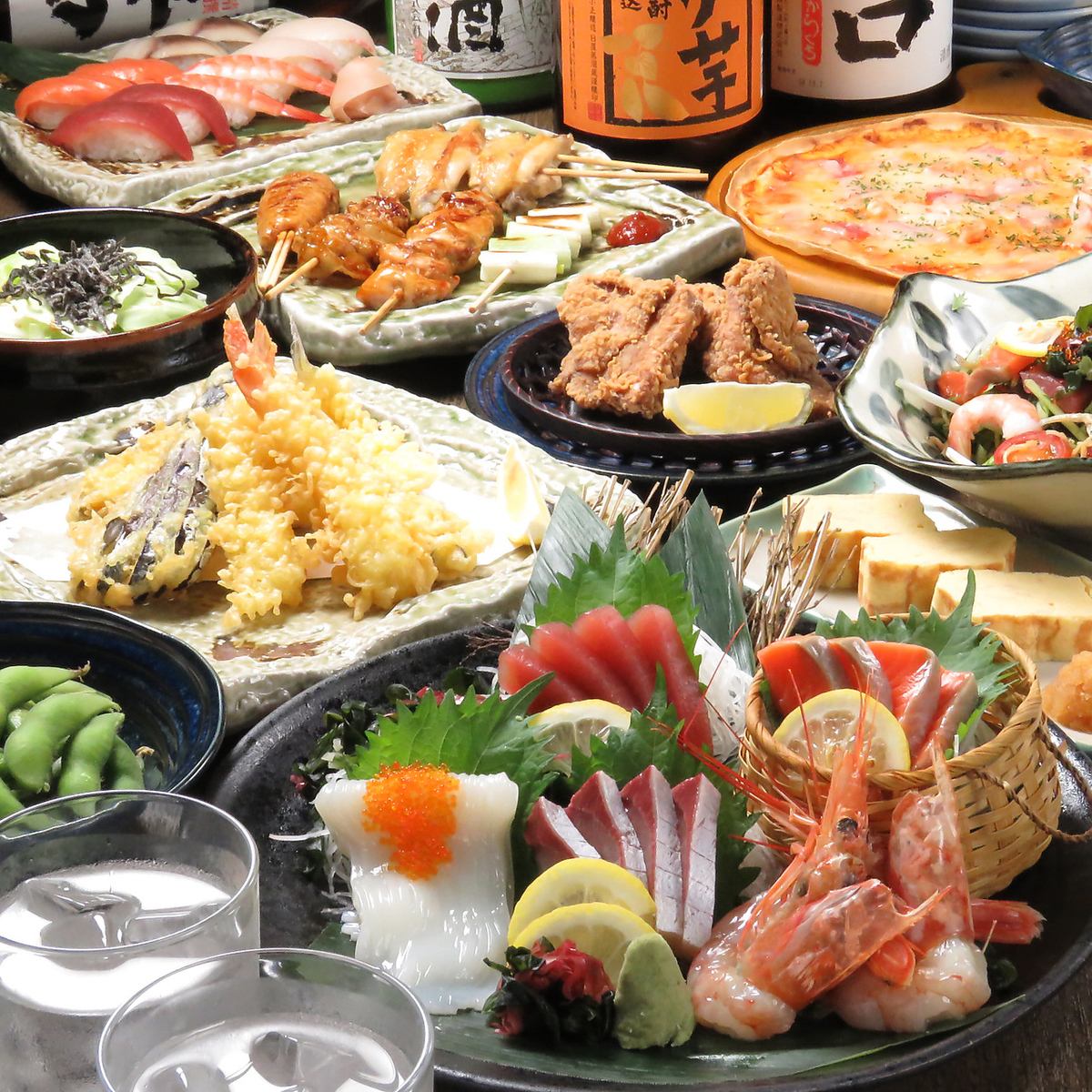 海鮮の食べ飲み放題！日～木120分/金・土・祝前日150分3600円