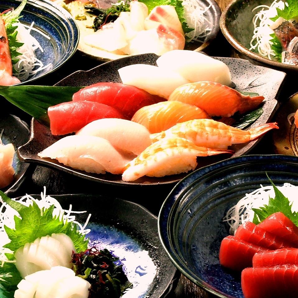 海鮮居酒屋こだわりの日替り鮮魚やお寿司が食べ飲み放題3600円！