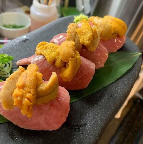 小川のウニ寿司 3貫