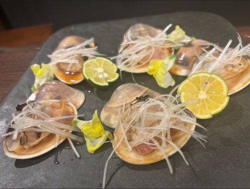 ハマグリ　バター醤油焼き