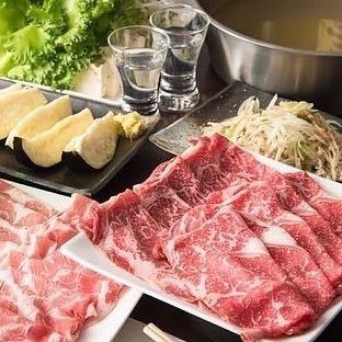 選べるおだしとお肉!しゃぶしゃぶコース【黒豚コース】