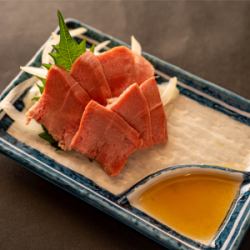 Low-temperature cooked tongue sashimi