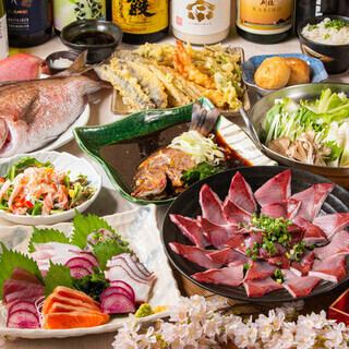 8,000 yen including tax ■Luxurious fish course ■All-you-can-drink included ■2 kinds of delicacies/5 kinds of sashimi/luxurious seafood hotpot, etc.